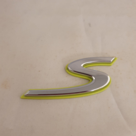 Porsche embleem "S" (Hybrid) 6,5 cm