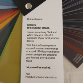Porsche Paint to Sample - Exlusive Manufaktur - Farbfächer