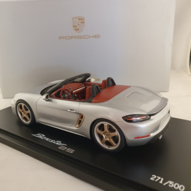 Porsche Boxster 25 jaar editie GT Zilver 1:18 Spark - WAP0212020NB25