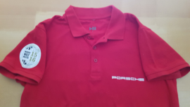 Porsche bright red Polo shirt Zuffenhausen Porsche Museum-Le Mans