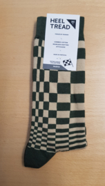 Porsche Pasha Olive/tan - HEEL TREAD Socks