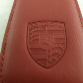 Porsche sleutelhoes van glad leer - Carrera Rood