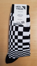 Porsche Pasha black/white - HEEL TREAD Socks