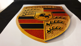 Porsche Logo Mega Aufkleber 3-D 38 x 30cm