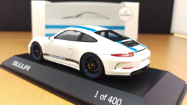 Porsche 911 (991 II) R Wit met blauwe striping