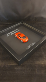 Porsche 911 991 Carrera S Rood 3D Framed in schaduwbox - schaal 1:43