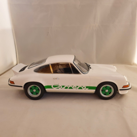 Porsche 911 Carrera RS 2.7 1973 Wit / Vipergroen 1:12 - Norev 127512