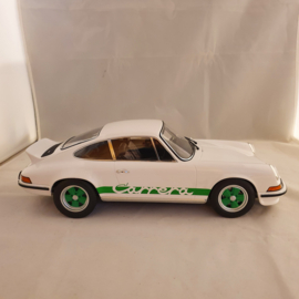 Porsche 911 Carrera RS 2.7 1973 White / Viper green 1:12 - Norev 127512
