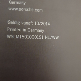 Brochure couverture rigide Porsche 911 991 Carrera GTS 2015 WSLM1501000191