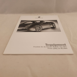 Porsche Boxster 987 Tequipment brochure 2006 - DE WVK60701006