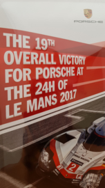 Porsche 919 Hybrid #2 muurschild - Le Mans overwinning nummer 19