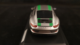 Porsche 911 (991 II) R zilver met groene striping - WAP0201460G