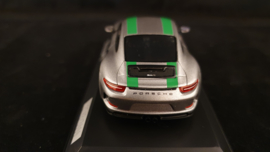 Porsche 911 (991 II) R argent avec rayures vertes - WAP0201460G