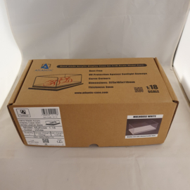 Vitrine met Witte Lederen Basis 1/18 Atlantic Case Mulhouse