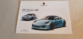 Porsche Postkarte 911 Targa 4S Exclusive Edition Niederlande 2015