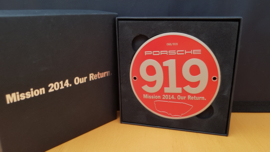 Grill badge - Porsche 919 Mission 2014 "Our Return"