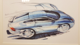 Porsche 996 design drawing - Steve Murrett 1992