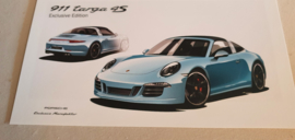Porsche Postkarte 911 Targa 4S Exclusive Edition Niederlande 2015