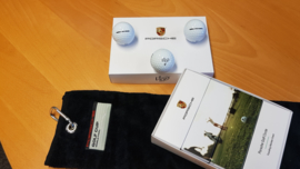 Porsche Golf Circle Vice Pro Bälle (12 Stück) mit Porsche Golf Handtuch