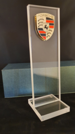 Pylône en verre de bureau Porsche avec logo - Édition concessionnaire Porsche