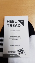 Porsche Pasha Schwarz/Weiß - HEEL TREAD Knöchel Socken