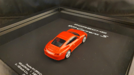Porsche 911 991 Carrera S Red 3D Framed in shadow box - scale 1:43