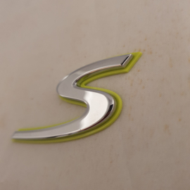 Porsche embleem "S" (Hybrid) 6,5 cm