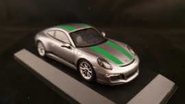 Porsche 911 (991 II) R zilver met groene striping - WAP0201460G