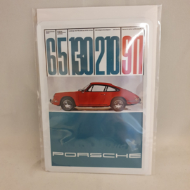 Porsche 911 Classic tin postcard