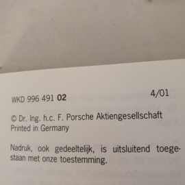 Porsche 911 996 GT2 instructieboekje 2001 - NL WKD99649102