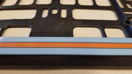 Porsche Kenzeichenhalter - Gulf farben neues Design