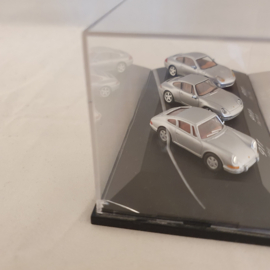 Trio Porsche 911 gris argenté 964 993 996 échelle 1/87 - Herpa WAP022BOX