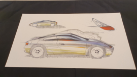 Porsche 911 996 Étude de conception - 59 x 33 cm - Steve Murrett