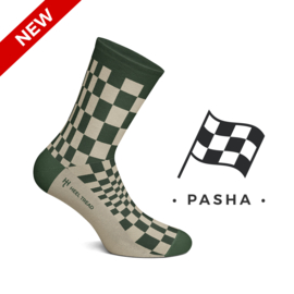 Porsche Pasha Olive/tan - HEEL TREAD Socks