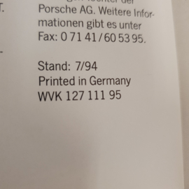 Porsche 911 993 Carrera Hardcover Broschüre 1994 DE - WVK12711195