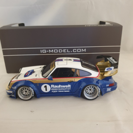 Porsche RWB 964 blanc/bleu/or Rothmans 1/18 Ignition - IG2460