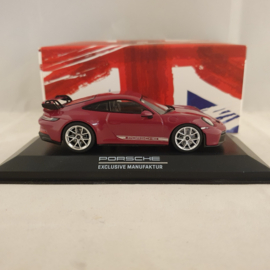 Porsche 911 GT3 (992) 2021 GB editie Rubystar 1:43 Minichamps - WAP0202710RGT3