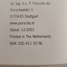 Porsche 911 996 Turbo Pricelist 2002 - NL WVK20041102