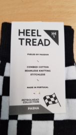 Porsche Pasha Schwarz/Weiß - HEEL TREAD Socken