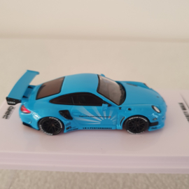 Porsche 911 997 LBWK Baby bleu 1/64 Inno64 - In64-997LB-BBL