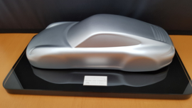 Porsche 911 massief mat aluminium sculpture - 50 jarig jublileum Porsche 911