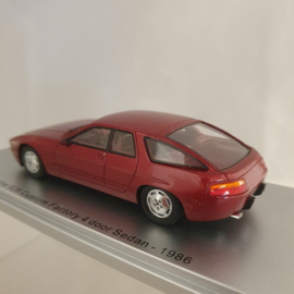 Porsche 928 Sedan 4 deurs 1986 metallic rood 1/43 Kess KE43024010