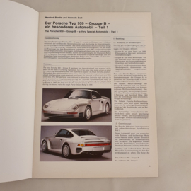 Der Porsche Typ 959 - Gruppe B - ein besonderes Automobil - Sonderdruck 1986