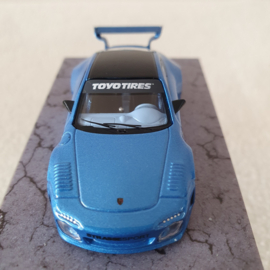 Porsche 997 Old and New Slantnose blue 1/64 Tarmac - T64-TL053-BLM