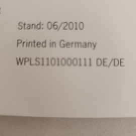 Porsche 911 997 Speedster preisliste broschüre 2010 - DE WPLS1101000111