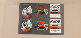 Porsche 718 Boxster stickervel - The Legend is back