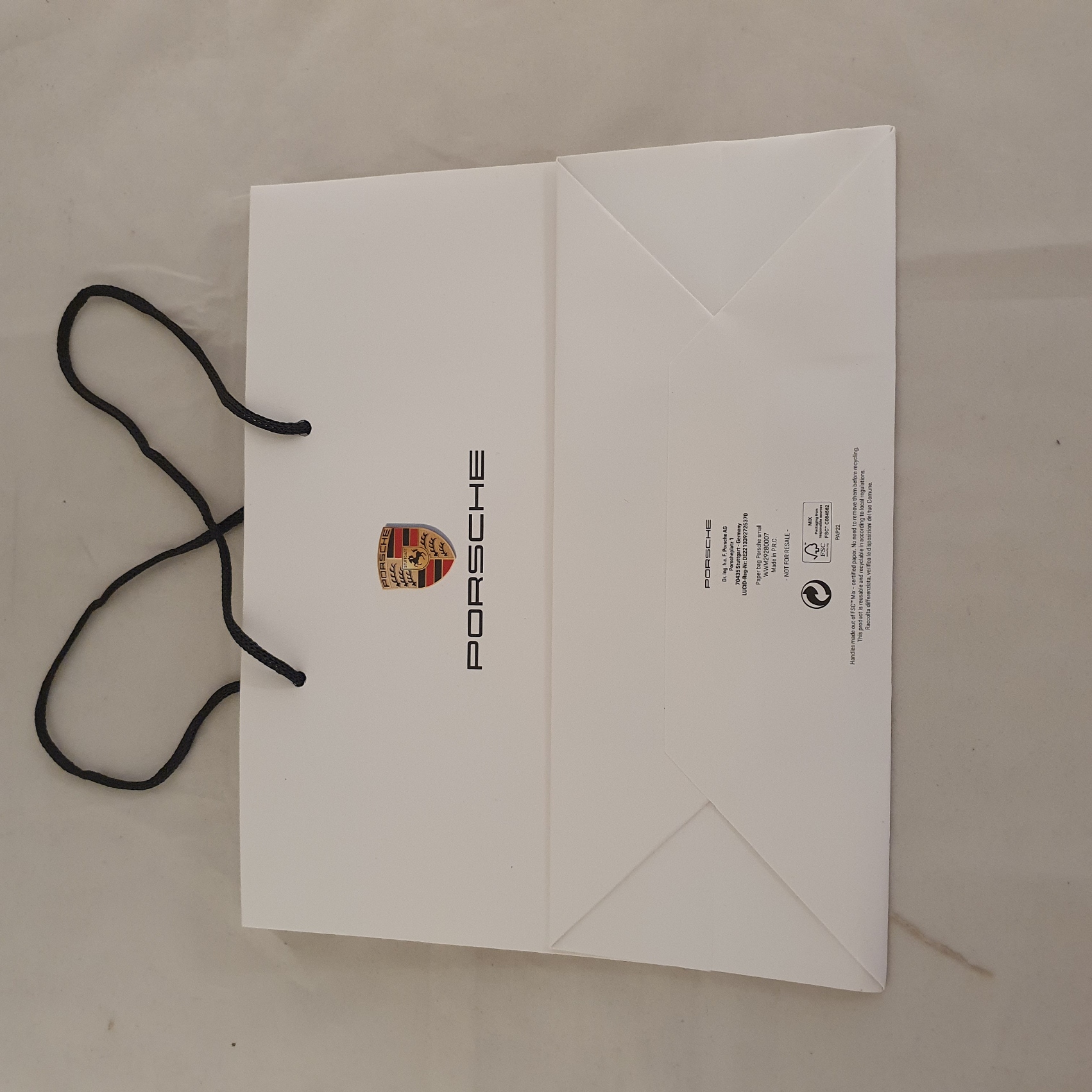 Porsche Papiergeschenktüte klein - WWM2928007