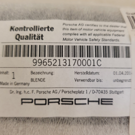 Porsche 996 en 986 afdekplaat voor elektrisch bedienbare stoelen