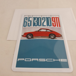 Porsche 911 Classic tin postcard
