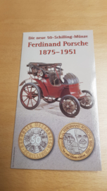 Porsche 50 schilling verzamelmap Ferdinand Porsche 1875-1951